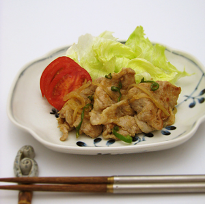 『生姜焼き』など定番の和食にはもってこいのお皿です♪