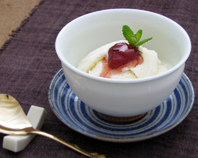 アイスクリームデザート - 美形朴仙茶碗 - 大拓窯