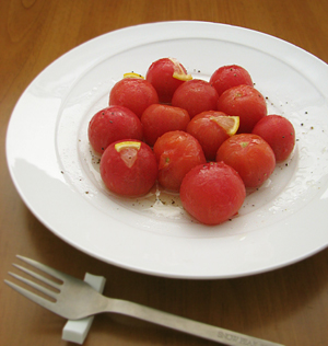 『ミニトマトのマリネ』 を盛り付けてみました♪